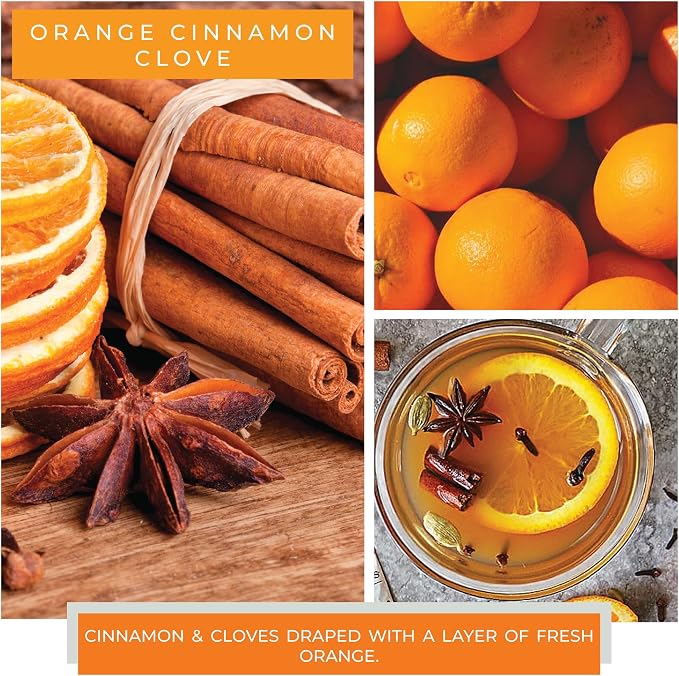 A Cheerful Giver - Orange Cinnamon Clove Baby Scented Glass Jar Candle (6oz) with Lid & True to Life Fragrance Made in USA