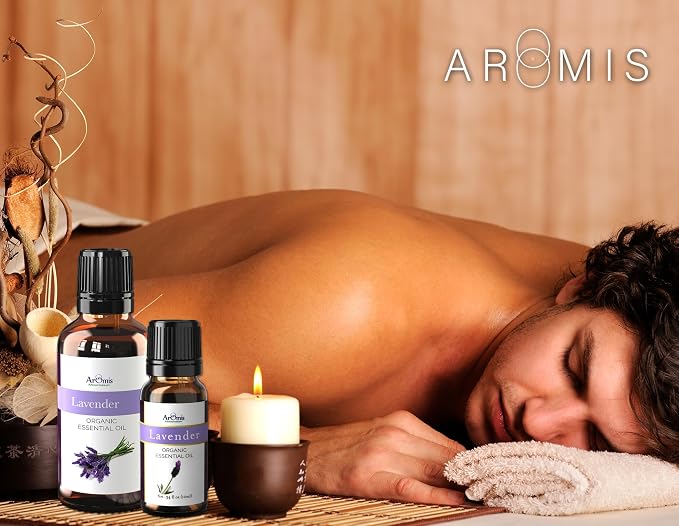 ArOmis Organic Lavender Essential Oil - Therapeutic Grade - 30ml (1 Fl Oz) 100% Pure, Premium, Undiluted, Oils Perfect for Aromatherapy Diffuser