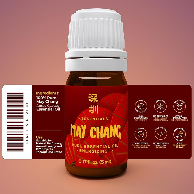 May Chang Essential Oil - The Real Deal! Botanical Name: Litsea cubeba - 100% Pure and Natural - Undiluted - 5ml (0.15 Fl oz) -