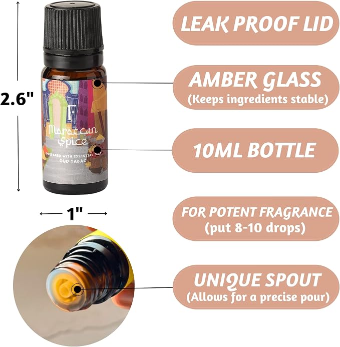 Folkulture Essential Oils Set for Diffuser | Pack of 3 Exotic Aromatherapy Oils | Oud Rose, Oud Tobacco & Amber Scents | Home Fragrance Gift Set for Relaxation & Eid Gifts | Arabian Nights