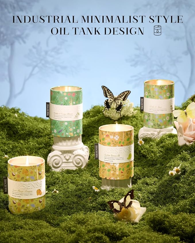 M&SENSE Spring Candle 11.3 oz,Green Mango Daiquiri Scented Candle, Non-Toxin Soy Wax for Home Scented, Floral Candles Gift for Women,Up to 70 Hours Burning Long-Lasting Fragrance