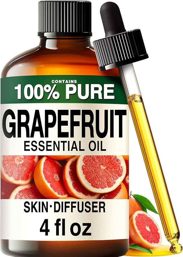 100% Pure Grapefruit Oil - 4 Fl Oz Grapefruit Essential Oil for Hair, Skin, Diffuser, Aromatherapy & DIY Soap Making Scent
