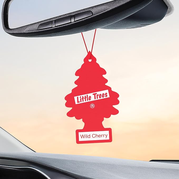 LITTLE TREES Car Air Freshener | Hanging Tree Provides Long Lasting Scent for Auto and Home | 24 Air Fresheners |Wild Cherry