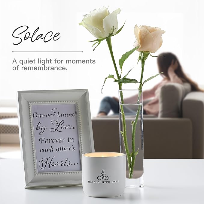 Sympathy Candle for Loss of Loved One - Through Memories Memorial Gift - Midnight Jasmine & Vanilla - 40H Soy Wax Remembrance, Bereavement, Grief & Condolence Keepsake Jar Present