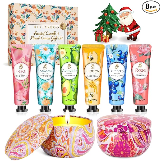 Candle Set, Gifts Set for Women, Teacher Appreciation Gift, Scented Candles & Hand Cream Lotion Set, Mother's Day Gift, Bithday Holiday Gifts for Nurse Her Friend Corworkers Mom Adults