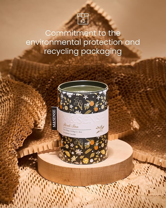M&SENSE Spring Candle, Neroli Noir, 11.3 oz | Non-Toxin Soy Wax, Floral Scented, Up to 70 Hours Burning, Gift for Her