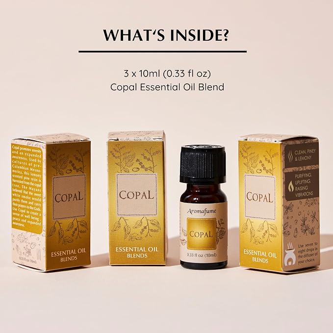 Copal Resin Essential Oil Diffuser Blend 30ml by Aromafume | Protium Copal (Burseraceae) Extract | Native to Mexico | Deepened Relaxation & an ambience for Rituals | Charged with Pure Resins