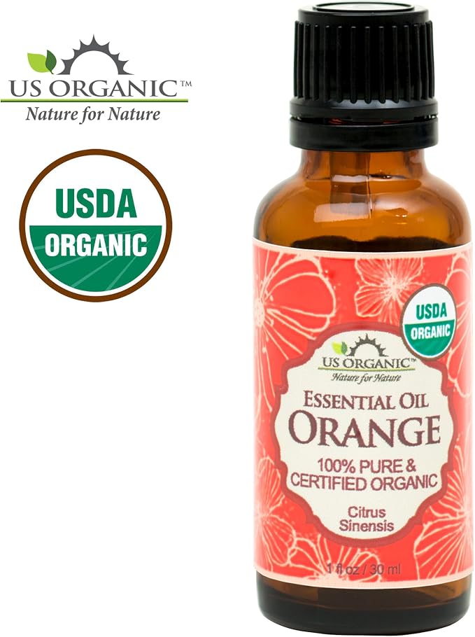 US Organic 100% Pure Sweet Orange Essential Oil - USDA Certified Organic (30 ml / 1 fl oz, Sweet Orange)