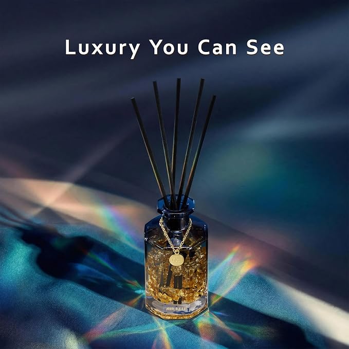 Airkeep Reed Diffuser Set,Ocean Mist Luxury Scented Diffuser with Sticks Long Lasting Home Fragrance for Bathroom Shelf Decor 6.09 fl oz (180ml)