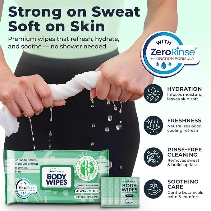 XL Body Wipes for Women, No Rinse Adult Bathing Wash Cloths - 4pk, 200 Shower Wipes + 16 Travel Bath Sheets -10"x11.5" Thick Cleansing Disposable Washcloths for Womens Hygiene & Elderly Incontinence
