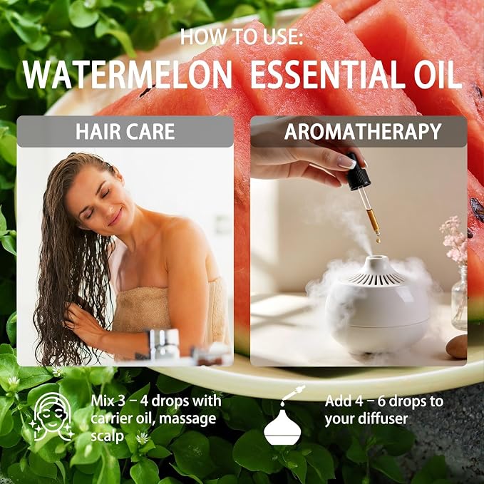 Watermelon Essential Oil - Watermelon Fragrance Oil for Diffuser, Massage, Humidifier, DIY Candle, Soap Making, Home, Bath, Yoga - 16 fl oz (480ml) - ZODION Essential Oils