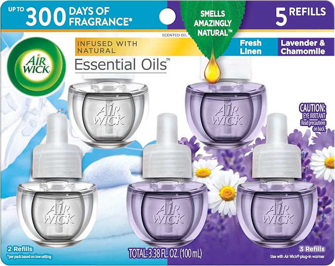 Air Wick Scented Oils 0+5 MIXED Fresh Linen & Lavender