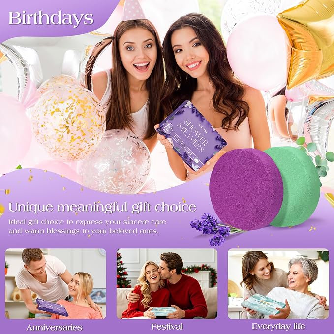Shower Steamers Aromatherapy Birthday Gifts for Women-12 Pack Mothers Day Gifts,Gifts for Grandma,Wife,Mothers,Stress Relief and Relaxation Gifts for Women and Men,Created Your Own Home SPA