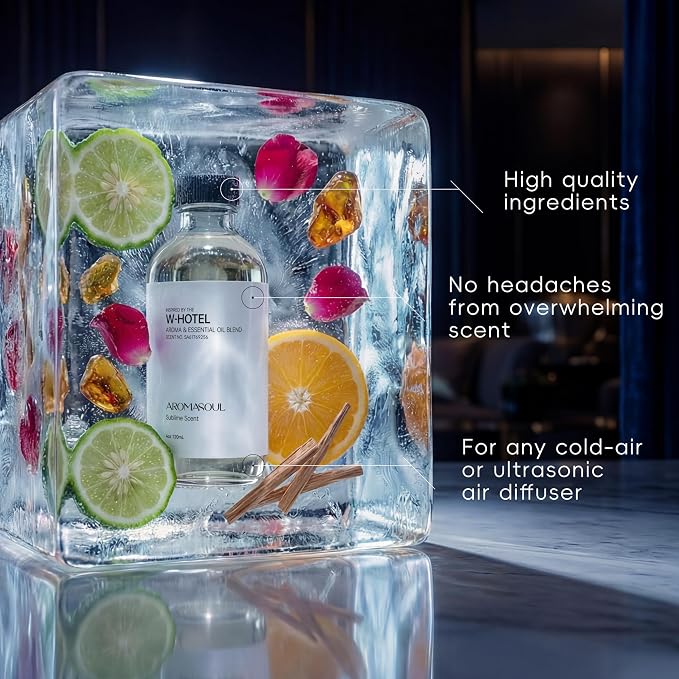 Hotel Diffuser Oil Inspired by W-Hotel Scent - Premium Fragrance Oil for Ultrasonic and Waterless Diffuser - 120 mL, 4 fl oz