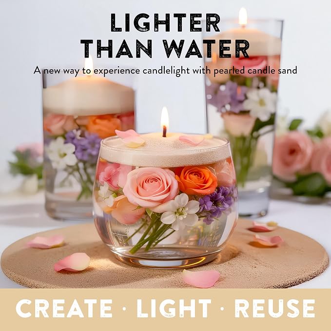 Pearled Candle Sand 10.5 oz (300g) – Golden Gardenia Scented Candle, Sage Beige Color, Relaxing Aromatherapy, Home Decor, Stress Relief, Long-Lasting Burn