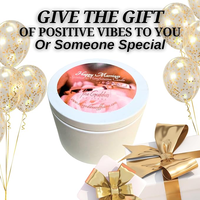 – Happy Marriage Candle | Spiritual Soy Wax Candle for Love, Harmony & Fidelity | Aromatherapy Ritual Candle | Hoodoo, Wiccan, Pagan, Conjure (4oz)