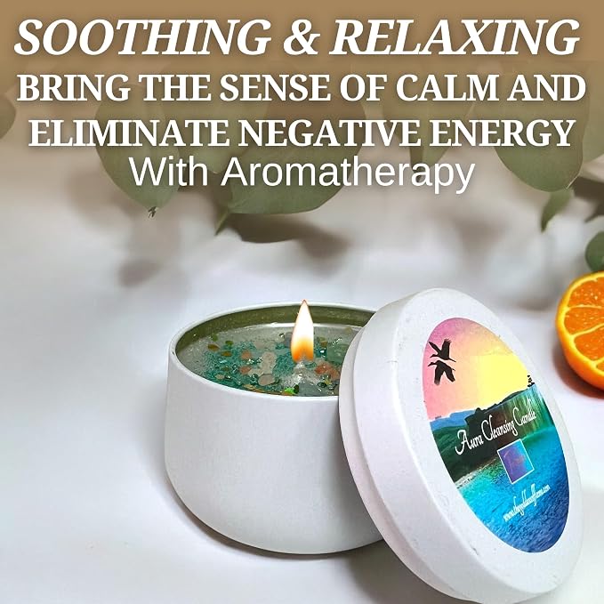 – Aura Cleansing Candle | Spiritual Soy Wax Ritual Candle for Energy Clearing, Protection & Healing | Wiccan, Pagan, Hoodoo, Conjure & Reiki Practices (Small 4oz)