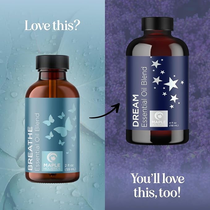 Breathe Essential Oil for Diffuser - Invigorating and Refreshing Breathe Essential Oil Blend with Eucalyptus Peppermint Tea Tree and Mint for Diffusers for Home and Shower Aromatherapy (2 Fl Oz)