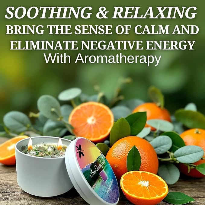 – Aura Cleansing Candle | Spiritual Soy Wax Ritual Candle for Energy Clearing, Protection & Healing | Wiccan, Pagan, Hoodoo, Conjure & Reiki Practices (Large 14oz)