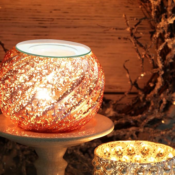 Patelai 2 Pcs 4 Inches Replacement Oil Warmer Dish Round Glass Dish Wax Melt Candle Warmer Bowl Plate Lid Tray for Aroma Lamp Electric Lamps Oil and Tart