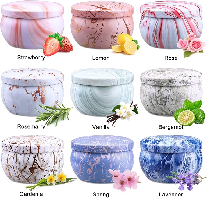 Scented Candles Gifts for Women, 2.5oz Aromatherapy Candles for Home Scented, Long Lasting Soy Wax Candle Sets for Women Gift,Small Candles for Gifts Bath Yoga Spa Birthday Gift