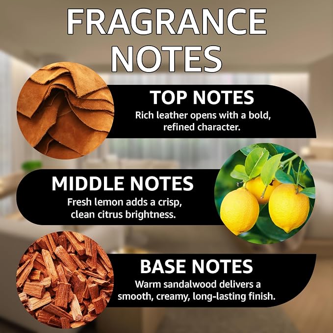 My Way Fragrance Oil | Leather, Lemon & Sandalwood Notes | Long Lasting Scent Reed Diffuser Oil for Home, Office, Hotel, Spa, Car & Linen Spray | Pet Friendly IFRA Compliant, 10 ml