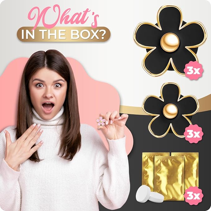 6 Pieces Daisy Car Decoration Flower Air Vent Clip Air Conditioning Outlet Clip Car Air Freshener Clip Car Interior Decor Charm Colorful Interior Accessories for Girls Women