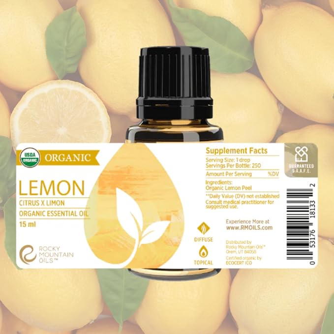 Organic Lemon Essential Oil 15ml