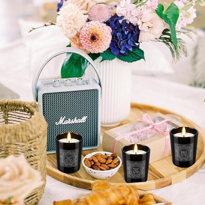 12-Pack Scented Candles Gift Set, 2oz Soy Wax Aromatherapy Candles with 6 Assorted Fragrances, Hand Poured Natural Essential Oil Jar Candles for Home Office Yoga Decor, Birthday Christmas Mother's Day