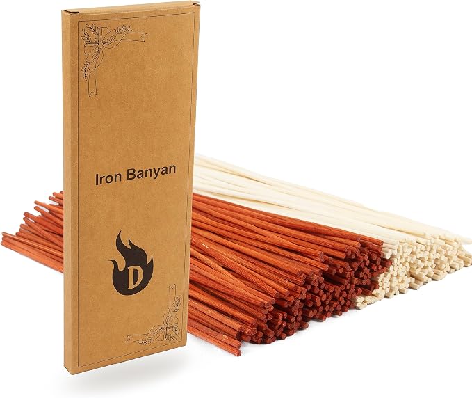 Reed Diffuser Sticks,Natural Rattan Wood Sticks,Reed Sticks,Essential Oil Aroma Diffuser Replacement Sticks for Aroma Fragrance (Orange and Primary)