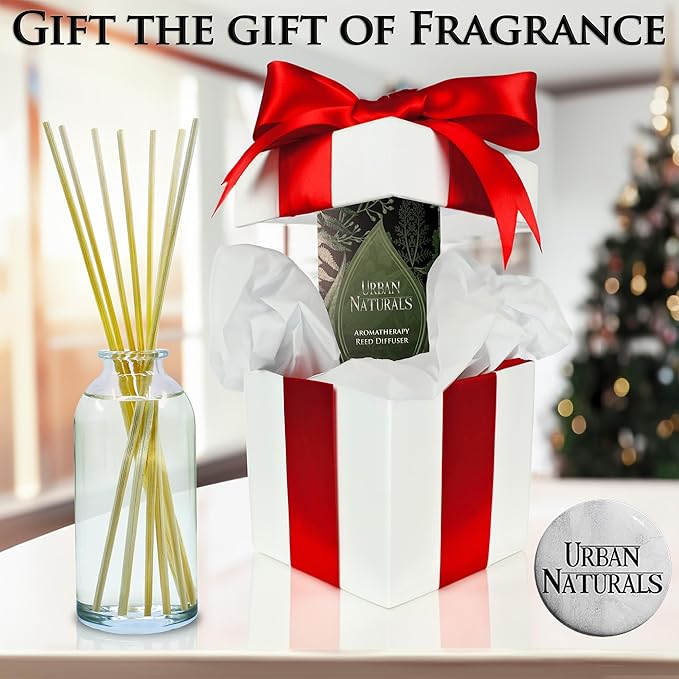 Urban Naturals Spring Blooms Scented Reed Diffuser Oil Set | Real Flowers in the Bottle! Bulgarian Rose, Egyptian Jasmine, Blue Orchid, Lily of the Valley, Amber | Great Idea