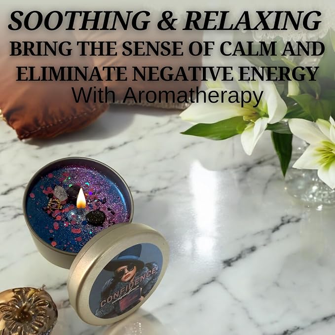 – Confidence Candle | Ritual Spell Candle for Empowerment, Courage & Strength | Hoodoo, Wiccan, Pagan, Conjure (Small 4oz)