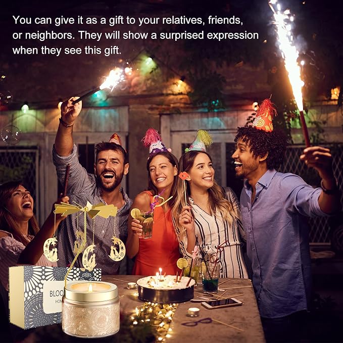 Rotatable Osmanthus Flower Scented Candle, Gifts for Women, Single-Wick with 20 Hours of Burn Time, Ideal for Creating Relaxing Ambience & Holiday Gifting (Moon Cat)