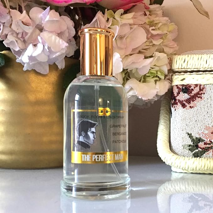Daniella's Candles Body Room and Linen Spray, Natural Body Mist & Room Spray - The Perfect Man - 100ml/3.4oz