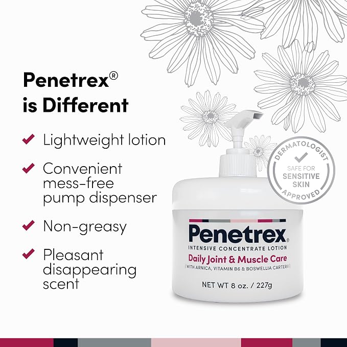 Penetrex Joint & Muscle Care Lotion – Soothing Botanical Formula with Arnica, Vitamin B6 & MSM – Lightweight Easy to Apply Lotion - Fresh Disappearing Scent - for Everyday Movement Support