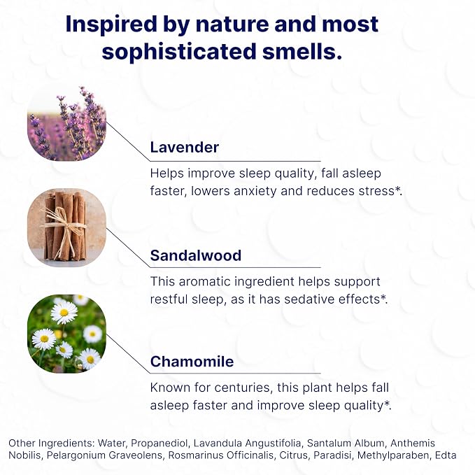 Wellamoon Sleep Spray - Calming Lavender Pillow Mist for Relaxation & Deep Sleep - Aromatherapy Bedding Spray Helps You Fall Asleep Faster - Soothing Bedtime Essential Oil Blend (50 ml.)