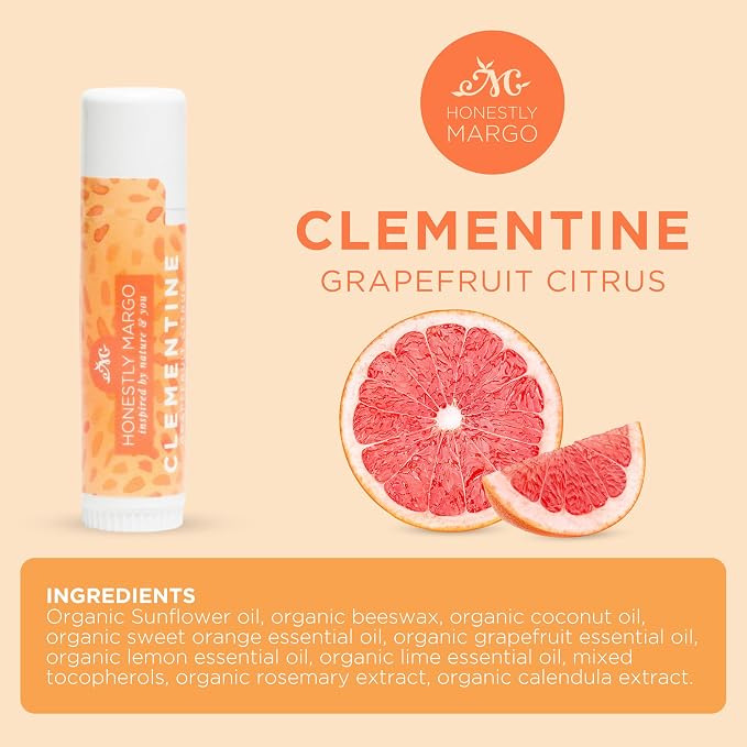 Honestly Margo Aromatherapy Balm Stick (Citrus Grapefruit, Pack of 2) – Organic Orange Essential Oil, Body Balm & Lip Balm | Aromatherapy Stick & Nasal Stick | Natural Citrus Oil, Women Self Care