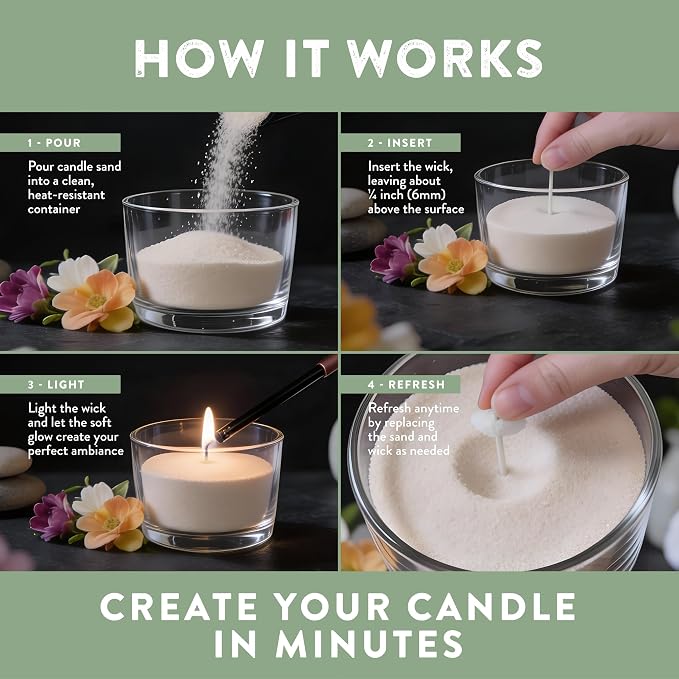 Pearled Candle Sand 10.5 oz (300g) – Bamboo Harmony Scented Candle, Green Color, Relaxing Aromatherapy, Home Decor, Stress Relief, Long-Lasting Burn