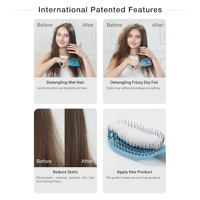 NuWay® U.S. Patented Vented Junior C® for All Hair Types is Hair Dryer Safe (Baby Pink)