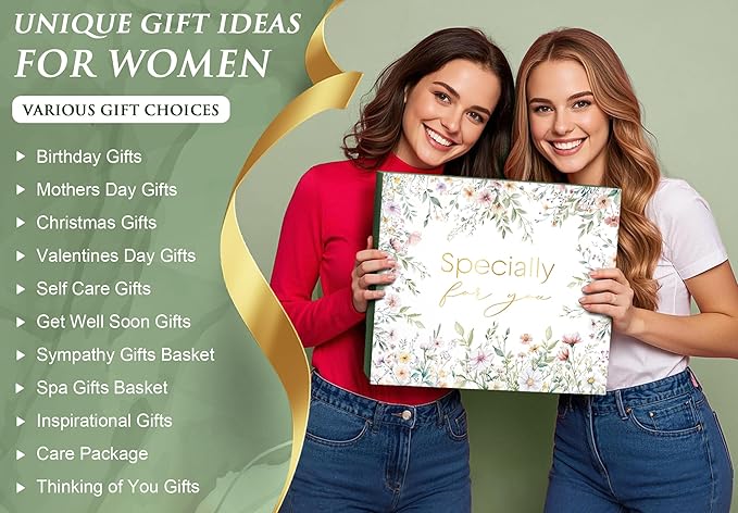 Self Care Gifts for Women Get Well Soon Gifts, Birthday Gifts for Women Care Package, Sympathy Gift Baskets Spa Gifts, Christmas Thinking of You Inspirational Gifts for Mom Her Sister Grandma Friends