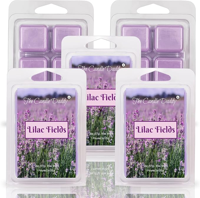 Lilac Fields - Floral Spring Scented Wax Melt - 1 Pack - 2 Ounces - 6 Cubes