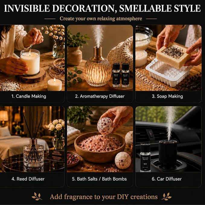 Hotel Diffuser Oil Set Inspired by 5-Star Hotel Scent, Most Popular Fragrance Oil 120ml, Natural Aromatherapy Oils for Cars & Home Products, Room Sprays (No.101 My Way)