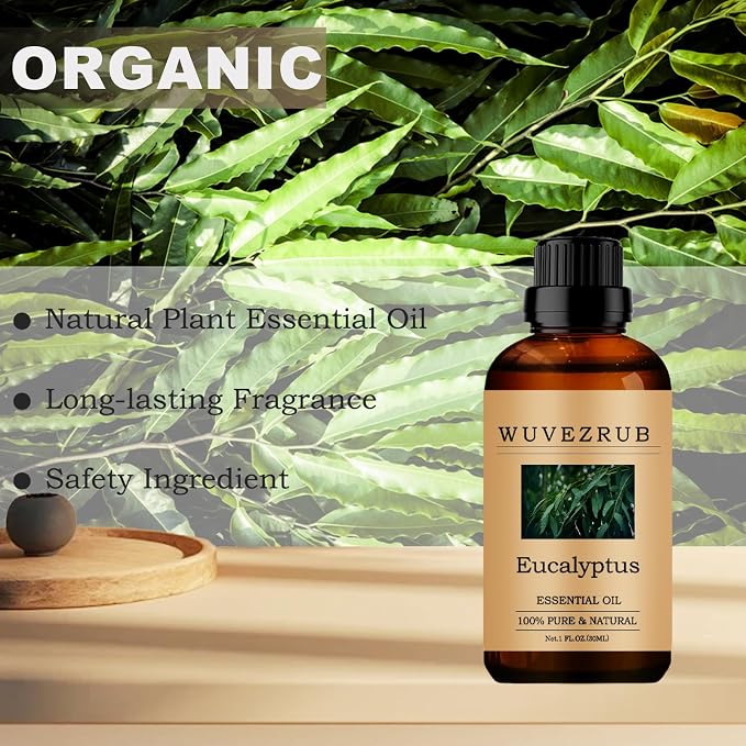 Eucalyptus Essential Oil, 30ML 100% Pure and Natural, for Aromatherapy Diffuser, Skin Care, Cold Relief