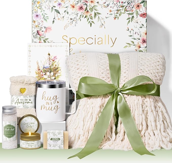 Self Care Gifts for Women Get Well Soon Gifts, Birthday Gifts for Women Care Package, Sympathy Gift Baskets Spa Gifts Set, Christmas Thinking of You Inspirational Gifts for Mom Her Friend Sister Wife