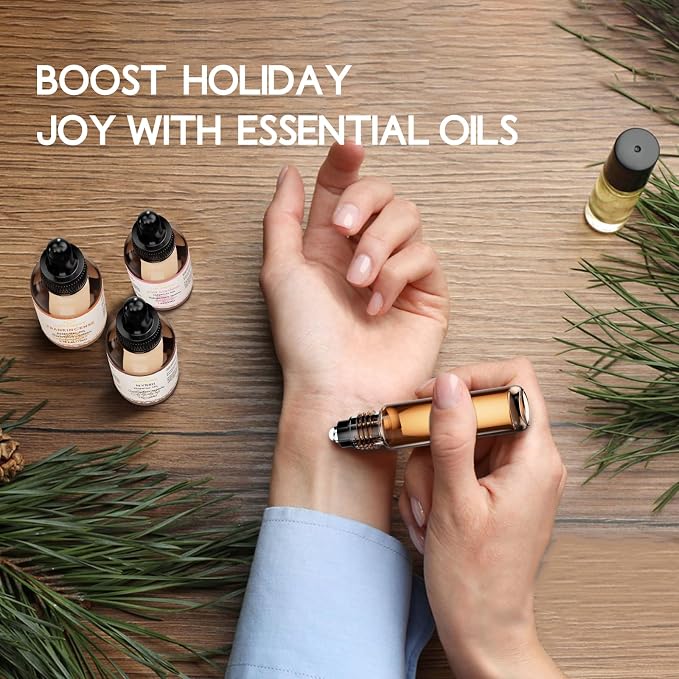 100% Pure Copaiba Essential Oil 0.34 Fl Oz, Therapeutic Grade Copaiba Oil in Amber Glass Bottle with Dropper for Diffuser, Massage, Skin Care & DIY
