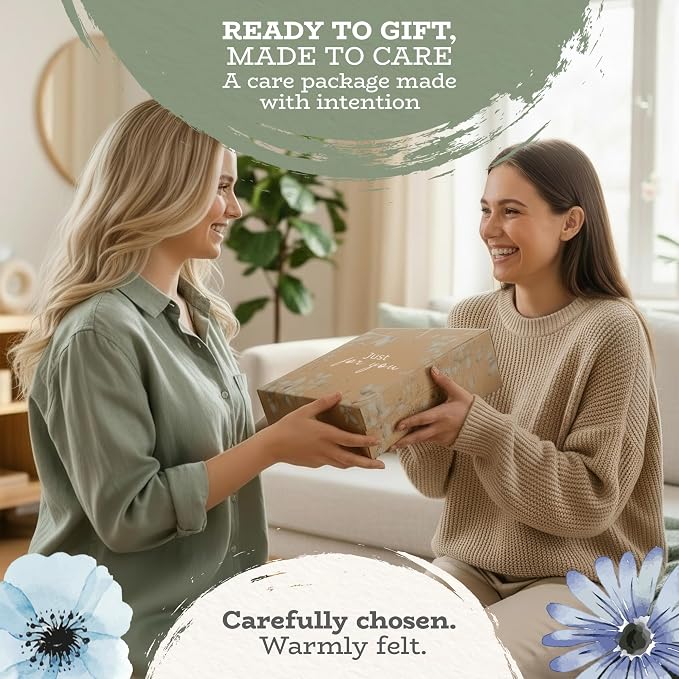 Birthday Gift Set for Women, Self Care Gift Baskets for Women with Neck Wrap, Spa Head Band & Bracelet, Face Roller, Gua Sha, Face Scrubbers, Aromatic Candle and Healing Stone Bracelet, Self Care Kit.