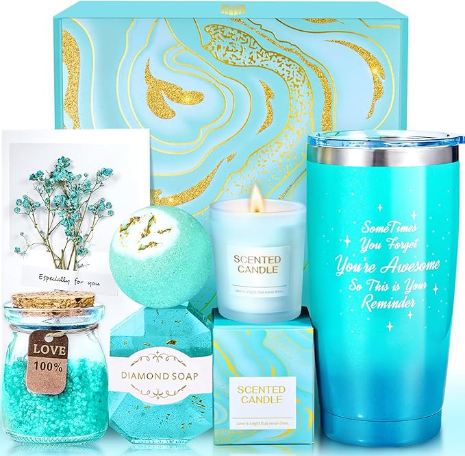 BodyRefresh Self Care Gifts for Women Birthday Gifts for Her, Gift Baskets Care Package Gift Set Get Well Soon Gift for Women Happy Birthday Gift Ideas Spa Set for Wife Adult Grandma