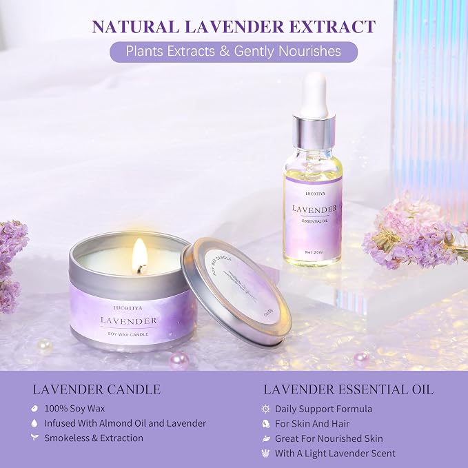 Mothers Day Gifts for Women Spa Gifts Baskets for Women Christmas Birthday Gifts Lavender Bath and Body Sets Relaxing Self Care Get Well Gift for Mom Her Girlfriends Sister Teacher Friends