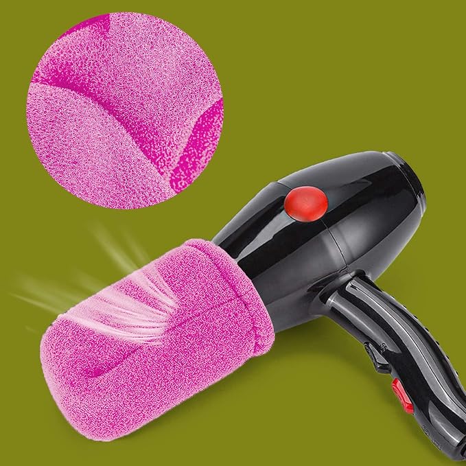 2Pcs Sock Diffuser for Hair Dryer, Universal Diffuser Hair Dryer Attachment Sock Curly Hair Blow Dryer with Diffuser for Curly Hair Diffuser Cap, Fits Most Every Size Blow Dryer (Pink)