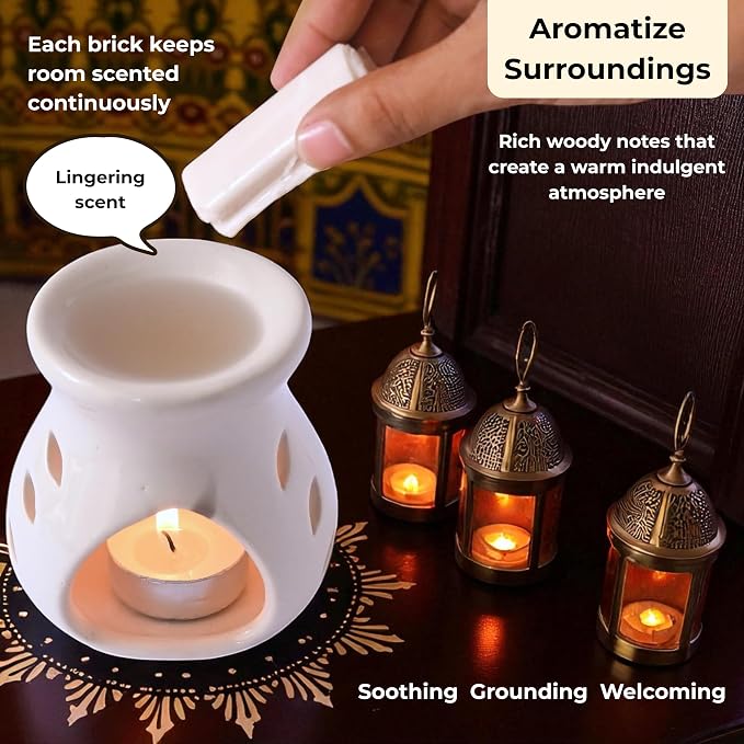 TRUMIRI Exotic Oud Scented Wax Melts - Made with Non Toxic Soy Wax and Essential Oils - Long Lasting Strong Scent for Men Candle Wax Cubes Tarts for Warmers
